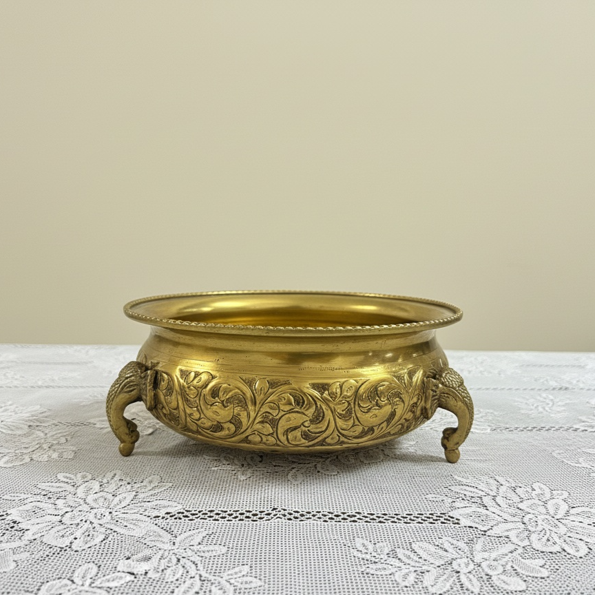 Brass fine embossed Uruli