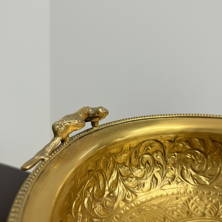 Brass Parrott Bowl