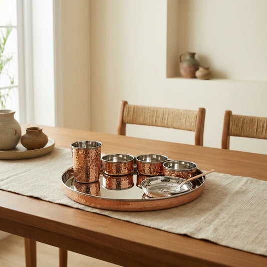 Copper Thali Set