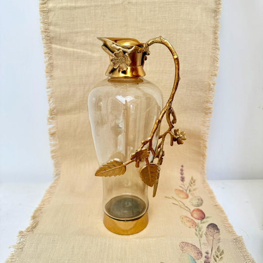 Floral glass Jug