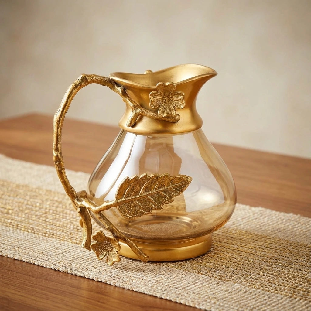 Floral glass Jug - small